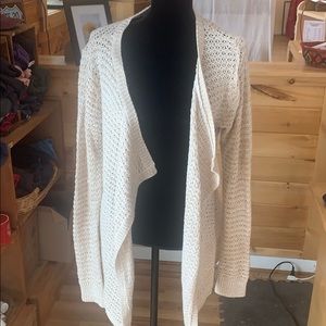 Raw edge cardigan